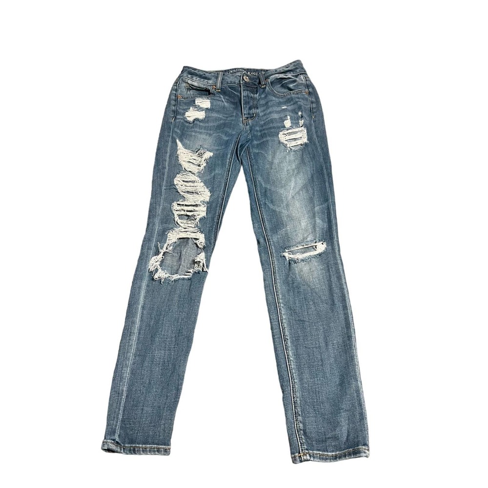 American Eagle Outfitters AEO Tomgirl Distressed Jeans Size 0